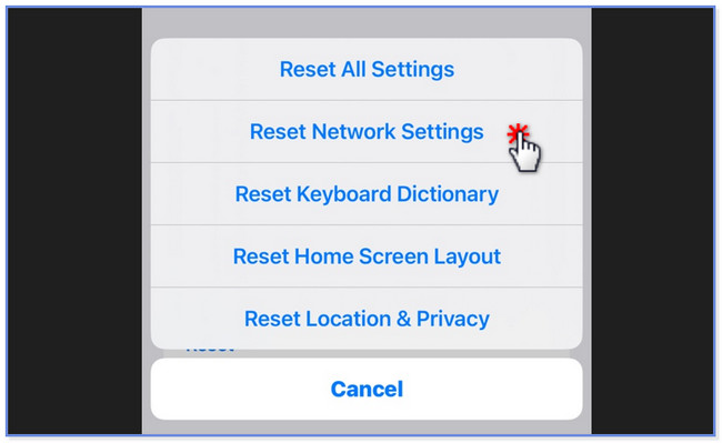 choose the Reset Network Settings button