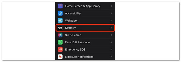 see standby feature settings