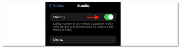 turn on standby mode feature