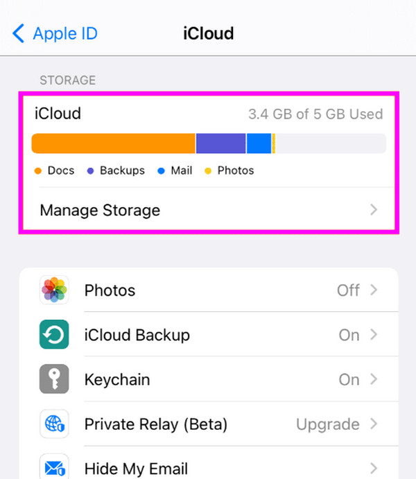 check icloud storage