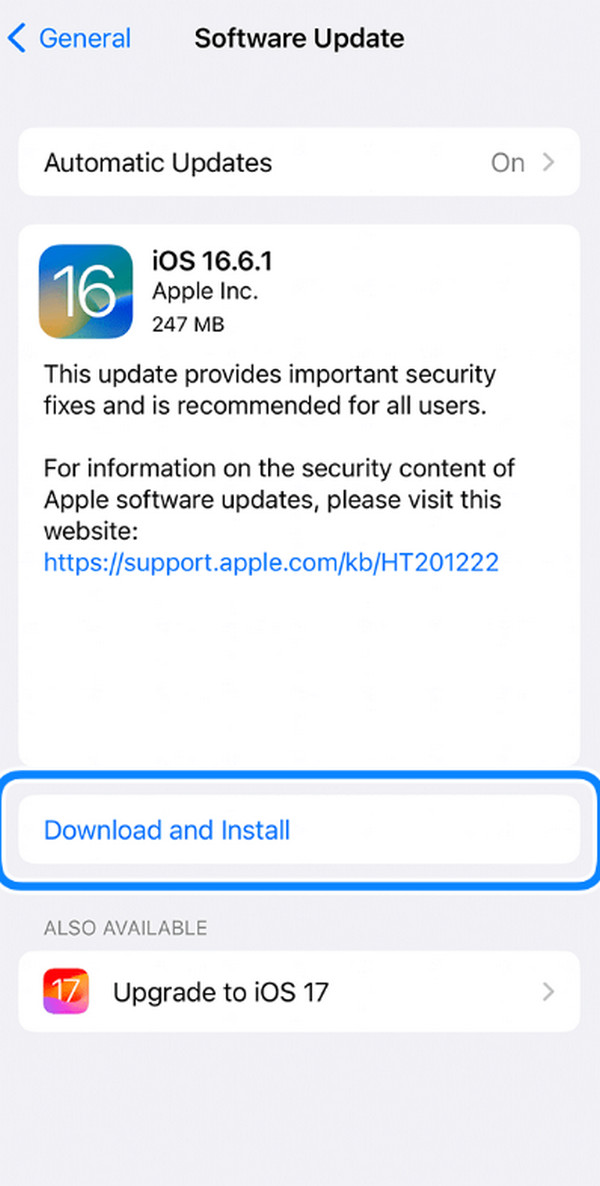 download and install software update