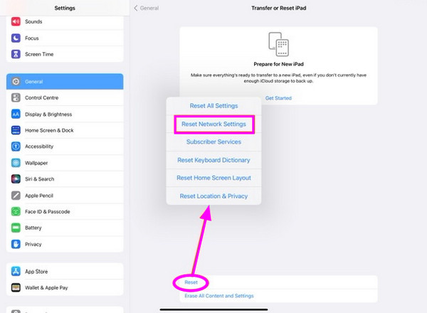 reset network settings