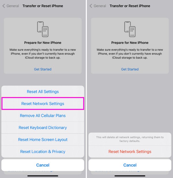 reset network settings