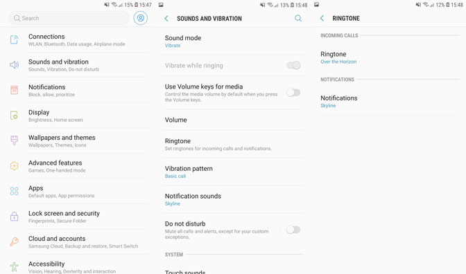 Android-ringtone-setting tap ringtone