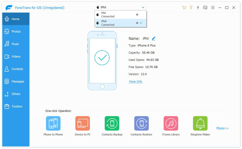 connect both iphone and ipad