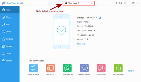 Select your device source 