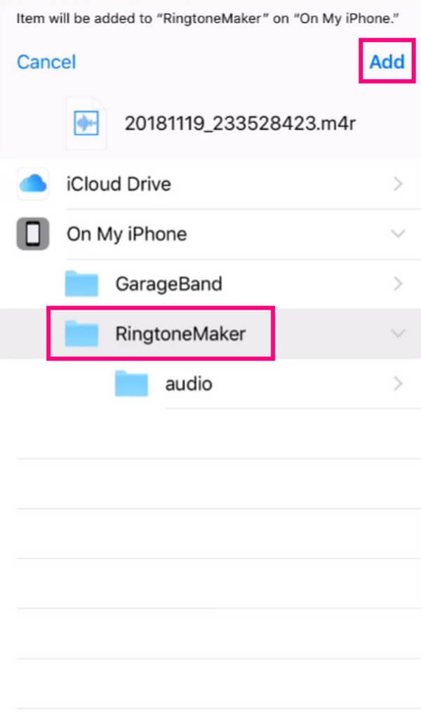 save ringtone