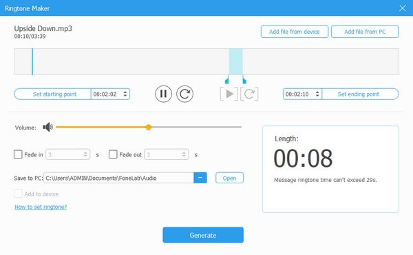 make and set as ringtone