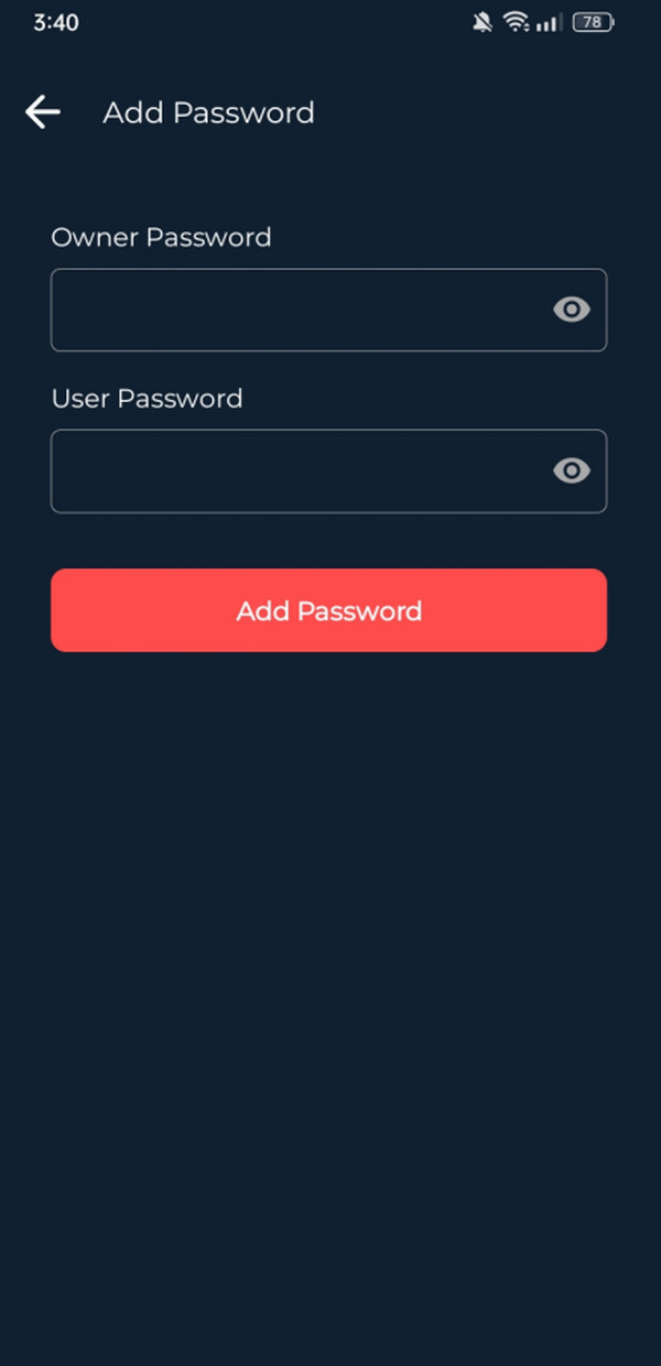 add password