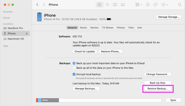 transfer messages to new iphone with finder
