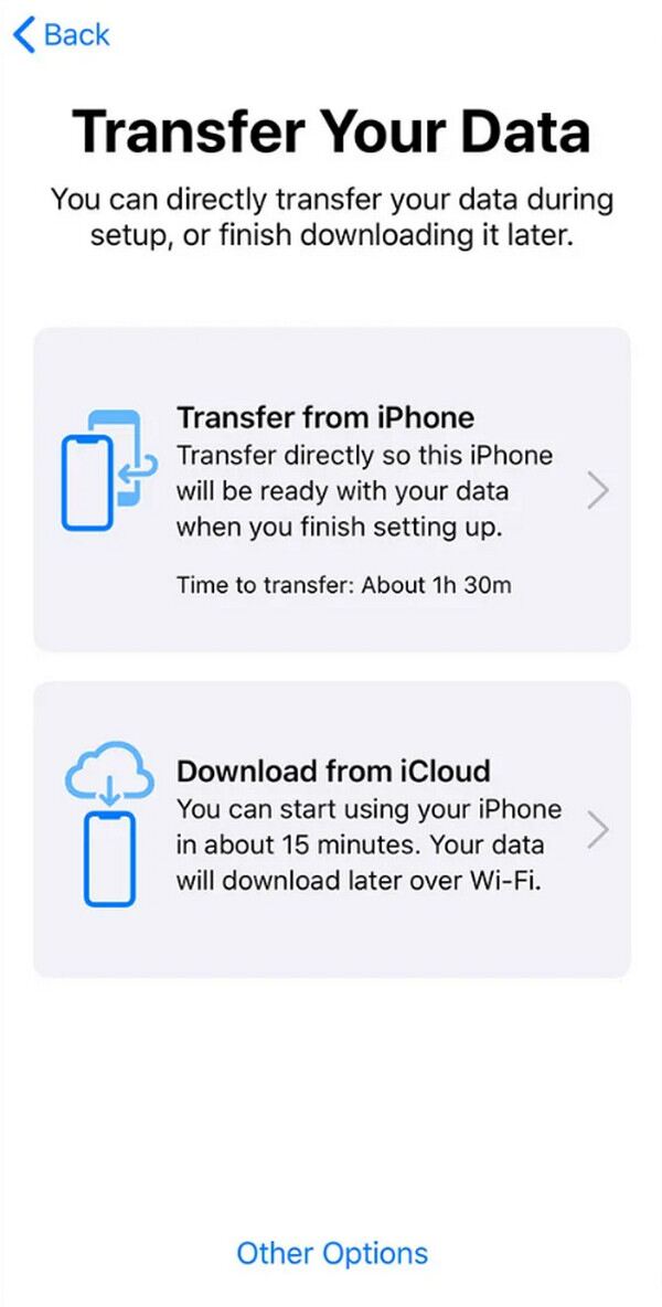 choose transfer from iphone