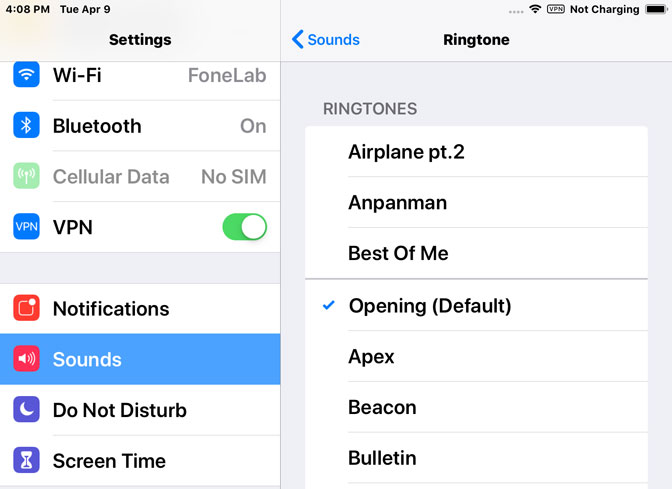 ringtones setting sounds ringtone select ringtone