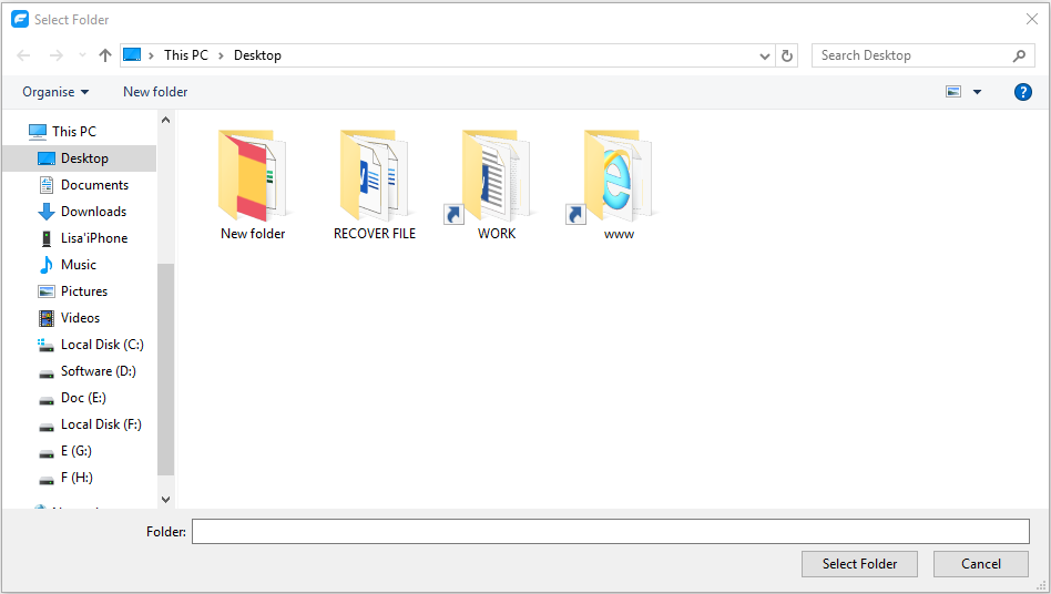 select folder