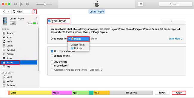 iphoto syncing