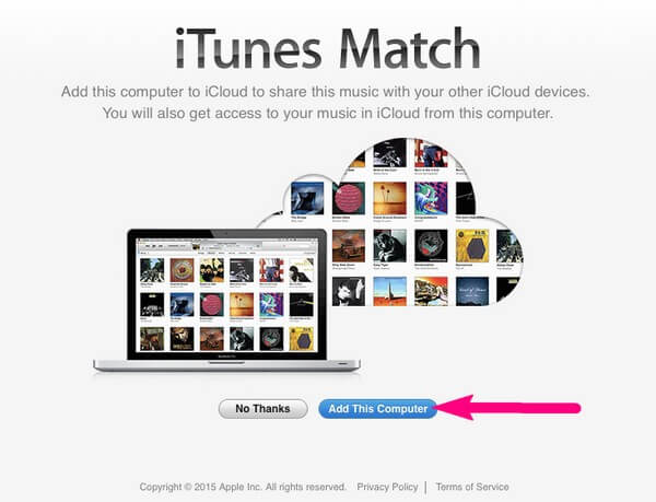 itunes match add this computer