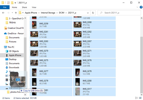 Transfer Photos from iPhone to USB Flash Drive via USB Cable