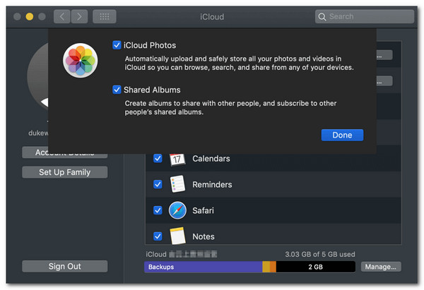 sync icloud photos