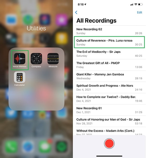 download voice memos from iphone to mac