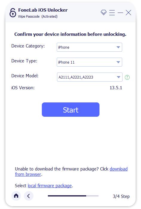 confirm device ifnormation