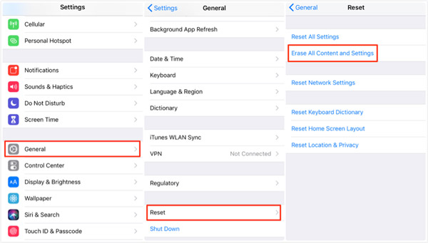 factory reset iphone xr settings