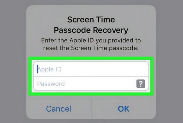 enter apple id credentials