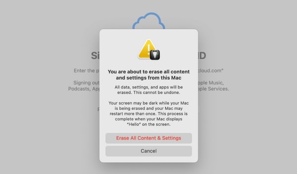 erase all content and settings on mac