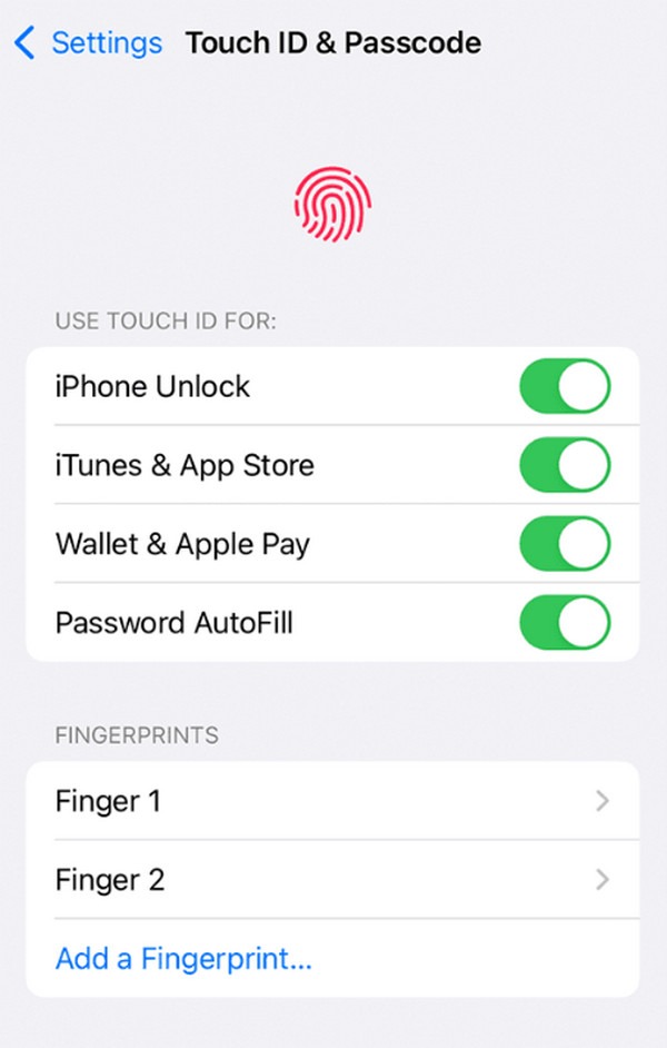 lock apps via touch id