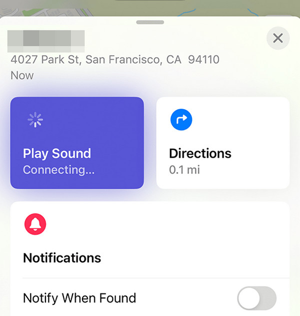 tap play sound via family sharing