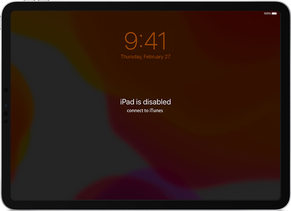 iPad is disabled connect to iTunes