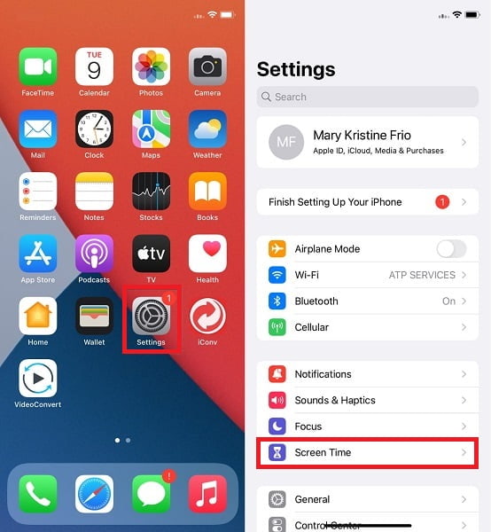 iPad's Settings app