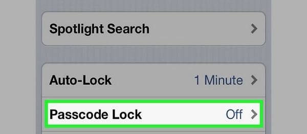 turn off passcode lock