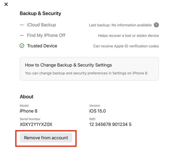 remove account from apple id online