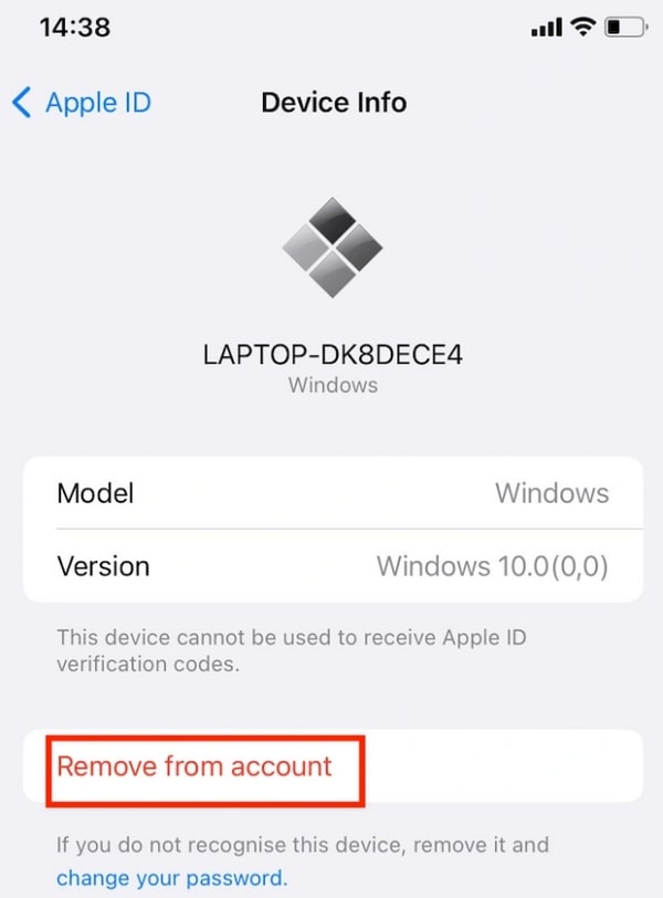 remove iphone from apple id