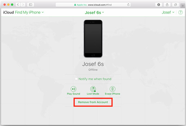 remove device from icloud