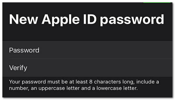 create new apple id password