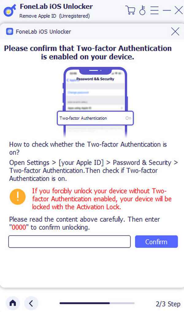 confirm 2 factor authentication