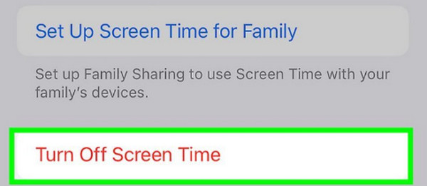 turn off screen time on iphone ipad