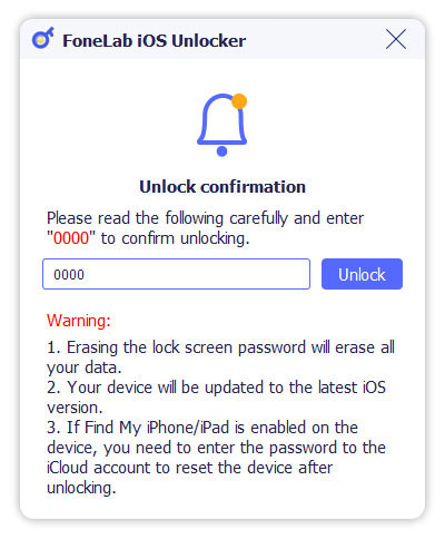 confirm unlock iphone