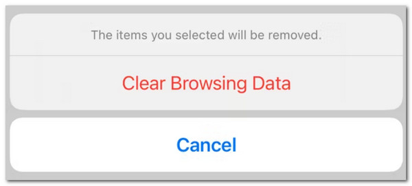 clear browsing data on ipad chrome