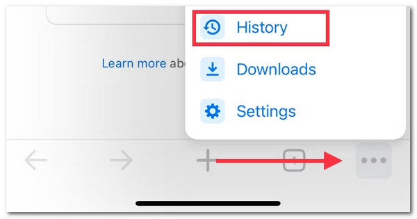 ipad chrome history