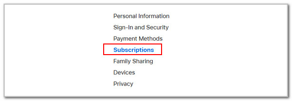 click subscription button