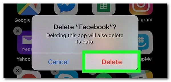 delete facebook app on iphone