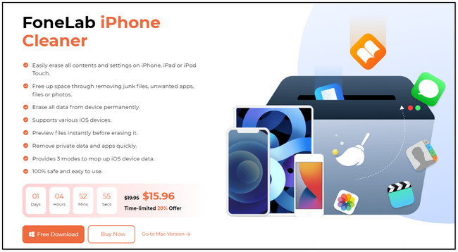 下载 FoneLab iPhone 清洁器