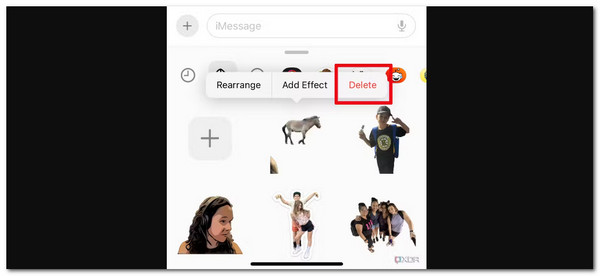 delete stickers on iphone imessages