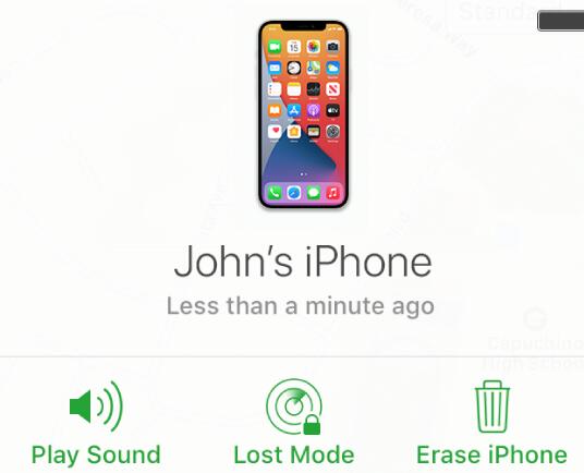 erase iphone with icloud