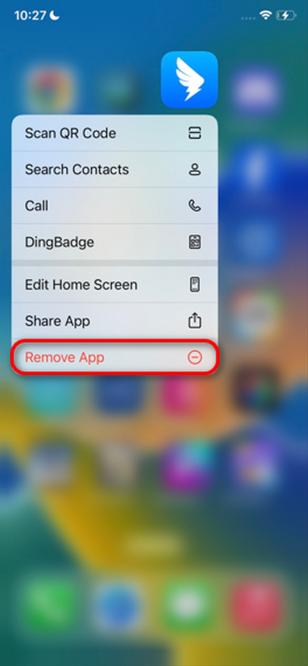 remove app on iphone