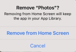 remove from home screen