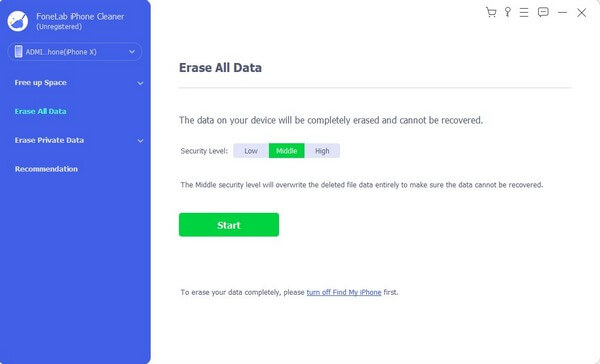 choose erase all data