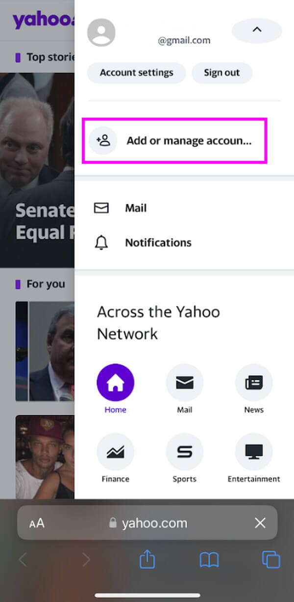 how to change yahoo email privacy settings on iphone