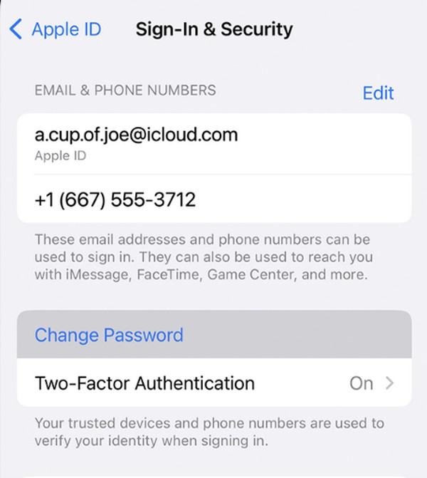 reset icloud password with a trusted device